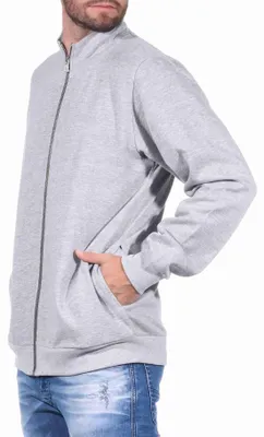 Produktbild von Uni Jacke für Hausanzug, Sportanzug oder Jogginanzug Oberteil ; grau , M