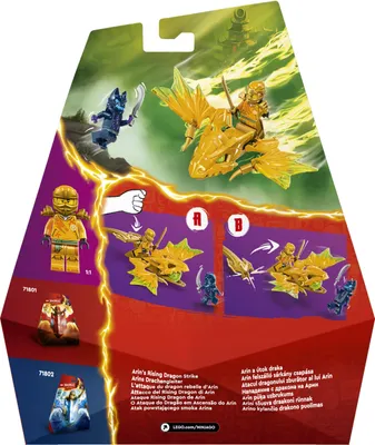 Zdjęcie produktu dla LEGO NINJAGO Atak powstającego smoka Arina, zestaw z żółtą figurką ninja dla dzieci w wieku od 6 lat, chłopców i dziewczynek, minifigurka Arin z kataną, zabawki do budowania, pomysł na prezent, 71803