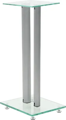 Produktbild von vidaXL Lautsprecherständer Säulen-Design 2 Stk. Hartglas Silbern