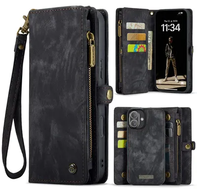 Immagine prodotto di Custodia portafoglio con cover magnetica removibile per telefono
