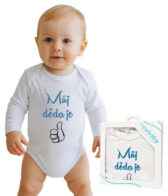 Produktbild von Bedruckter Body New Baby Mein Opa ist die Nummer eins - Geschenkpaket, Gr. 80 (9-12m)
