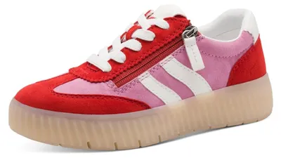 Produktbild von Tamaris Damen Wide FIT Sneaker Retro Easy In, red/Fuchsia, 39