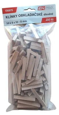Zdjęcie produktu dla Drewniany klucz do płytek, 55 x 8 x 10 - 0 mm, 250 sztuk, ENPRO