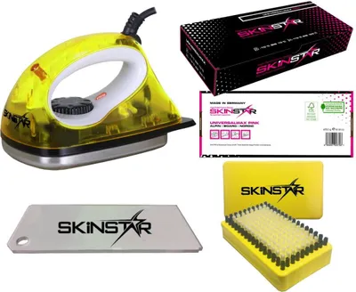Produktbild von SKINSTAR Starter Ski Wachs Set, Wachsbügeleisen Bürste Wachs Gelb