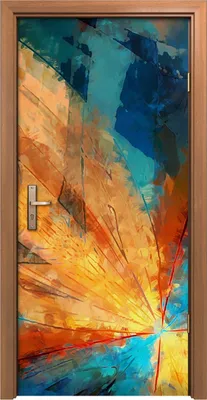 Produktbild von Türposter 90x200 cm Türaufkleber Türtapete Türfolie Klebefolie Moderne Kunst abstrakt