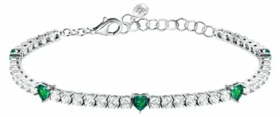 Productafbeelding van Romantische tennisarmband van gerecycled zilver, model Tesori SAIW235