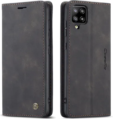 Produktbild von Samsung Galaxy A42 5G Hülle, LaimTop Retro Kunstledertasche mit Standfunktion Schutzhülle für Samsung Galaxy A42 5G Schwarz