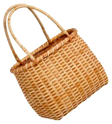 Produktbild von Holzkorb als Blumenkorb und Geschenkkorb Geflochtener Dekokorb für Blumenarrangements Praktischer Aufbewahrungskorb für den Wohnraum