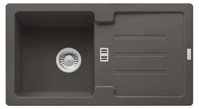 Produktbild von Franke Smart STG 614-78 Einbauspüle Schiefergrau Fragranit für Unterschrank ab 45 cm, Drehknopf - INKL.