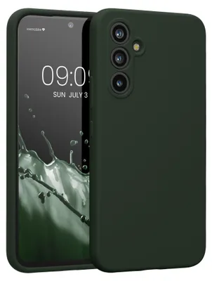 Produktbild von kwmobile Hülle kompatibel mit Samsung Galaxy A54 5G - Hülle Silikon gummiert - Handyhülle - Handy Case in Dunkelgrün matt