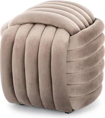 Zdjęcie produktu dla Pufa BRUNI VELVET ciemnobeżowa