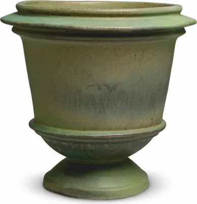 Immagine prodotto di Casa Padrino Vaso da fiori barocco in Vetroceramica verde Ø 57,5 x H. 54 cm - Decorazioni da giardino