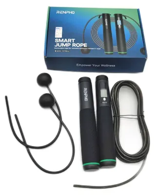 Produktbild von Renpho Smart Jump Rope, Schwarz, Polyvinylchlorid (PVC), LCD, 430 g, 3 cm, 221 mm