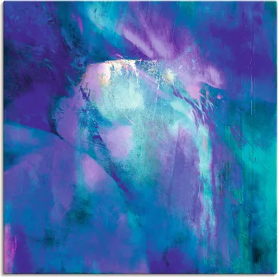 Produktbild von ARTland Leinwandbild Blau trifft Türkis und violett Größe: 30x30 cm