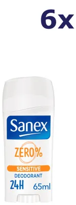 Produktbild von 6x Sanex zero% sensitive deo stick 65ml