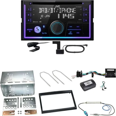 Produktbild von JVC KW-DB95BT Bluetooth Digitalradio Einbauset für Citroen C2 C3 Berlingo Jumpy