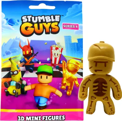 Produktbild von Stumble Guys 3D Sammelfiguren Serie 4 - Chrome - Figur 14. Fossil Guy