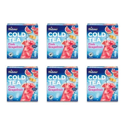Produktbild von Meßmer Cold Tea Pink Grapefruit | Vorteilspacks 6 x 14 Pyramidenbeutel | Kaltaufguss