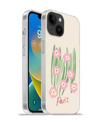 Produktbild von MuchoWow® Handyhülle Schutzhülle Hülle für Apple iPhone 14 - Softcase Blume - Rosa - Gras Silikon Softcase Handy Hülle - Mobiltelefonhülle