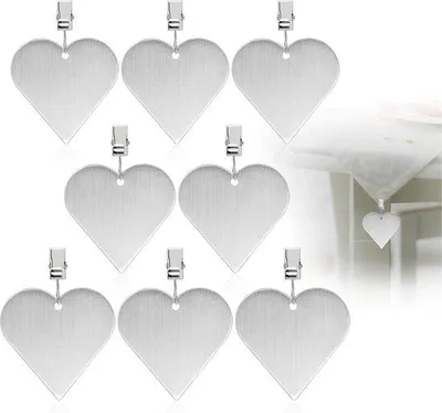 Produktbild von Famanu Tischdeckenbeschwerer - Elegantes Herzdesign - 8 Stück