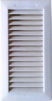 Produktbild von Belüftungsgitter zum Einbauen mit Lasche aus ABS 13,3x26cm Weißer Rahmen (g)