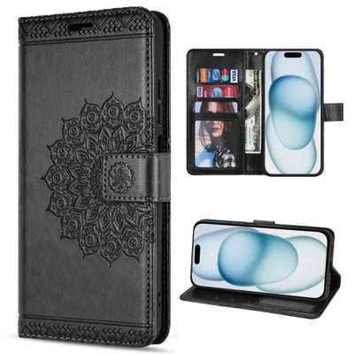 Produktbild von Hülle für iPhone 15 / 15 Pro / 15 Plus / 15 Pro Max Handyhülle Handy Tasche Etui iPhone 15 Schwarz