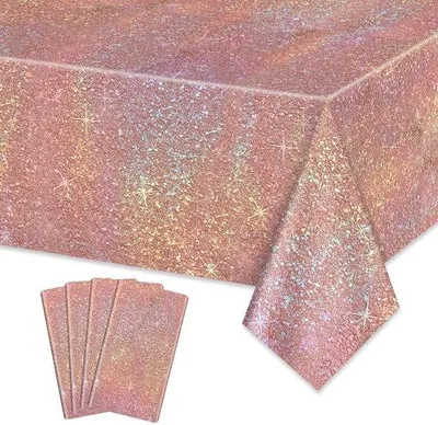 Obrázok produktu pre Ružová obrus 130 x 220 cm na narodeniny, sada 4 ks
