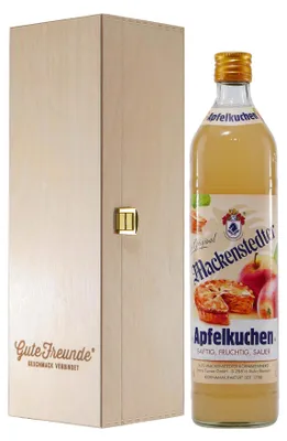Produktbild von Mackenstedter Apfelkuchen Likör mit Geschenk-Holzkiste
