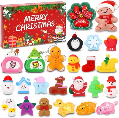 Productafbeelding van Kerstadventskalender 2026 - 24 dagen verrassing met 19 squishy speelgoed en 3 - Jongens - Meisjes - Feestgeschenken