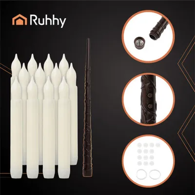Image de Bougies suspendues LED, lot de 12, télécommandées