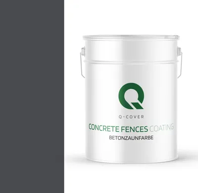 Produktbild von BETONZAUNFARBE 10 L Stahlgrau RAL 7024 SILIKON FARBE AUßEN BETONFARBE | WASSERABWEISEND | ACRYLAT DISPERSION BETONELEMENTE LOTUSEFFEKT ABPERLEFFEKT