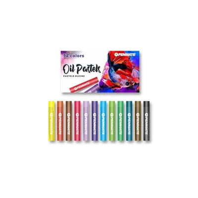 Produktbild von Ölpastellkreide 12 Farben PENMATE