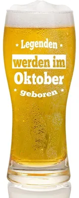 Image de Verre à bière cadeau homme anniversaire octobre légendaire 15oz