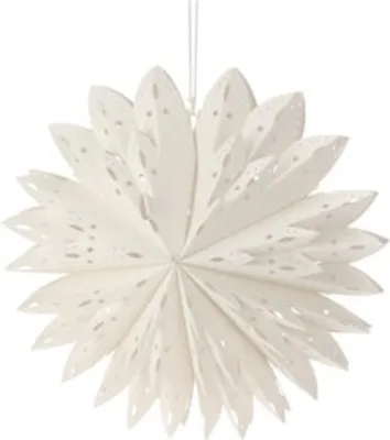 Immagine prodotto di Stella di carta / fiocco di neve 50 cm - Decorazione da appendere bianca
