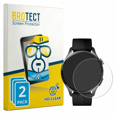 Produktbild von 2x Für Xiaomi Watch 5 (47 mm) Schutzfolie BROTECT Displayschutz Display Schutz Folie Klar Transparent
