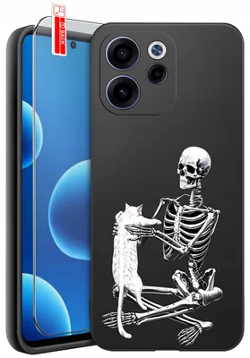 Image de Coque pour Oppo Reno15 F | 15 FS Motifs Halloween tête de mort et squelette + verre 9H
