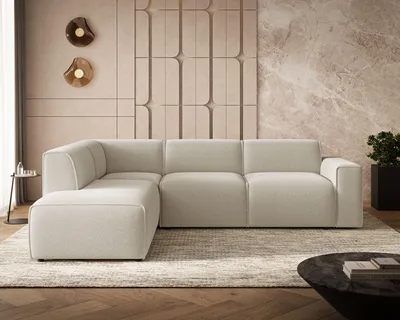 Produktbild von GrainGold Ecksofa L-Form Links Eluno - Moderne Ecksofa, Wohnzimmer Ecksofa - Eckcouch Beige (Quelle 05)