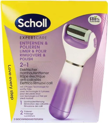 Zdjęcie produktu dla Scholl Scholl Expert Care 2 w 1 Elektroniczny pilnik i wygładzacz do stóp Elektryczny pilnik do stóp 1 szt