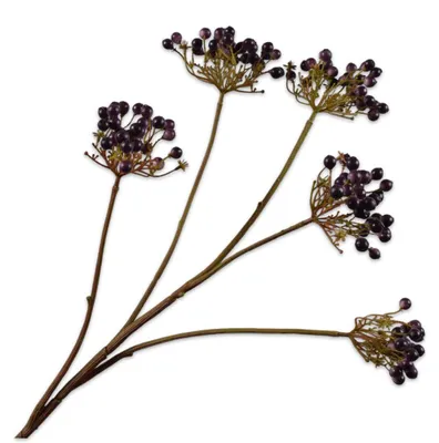 Produktbild von Silk-ka Kunstblume – Seidenblumen-Beerenzweig, lila, 79 cm