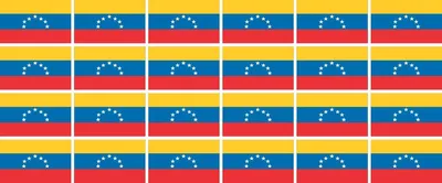 Produktbild von Mini Aufkleber Set - Pack glatt - 33x20mm - selbstklebender Sticker - Venezuela - Flagge / Banner / Standarte fürs Auto, Büro, zu Hause und die Schule - 24 Stück