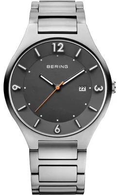 Obrázek produktu pro Pánské hodinky BERING, quartzový strojek, průměr pouzdra 40 mm, pouzdro z titanu v černé barvě, modrý ciferník