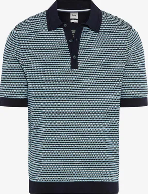 Produktbild von Brax Herren Pullover Pascal mit Polokragen, Baumwolle-Leinen-Mix, natürliche Kühlung