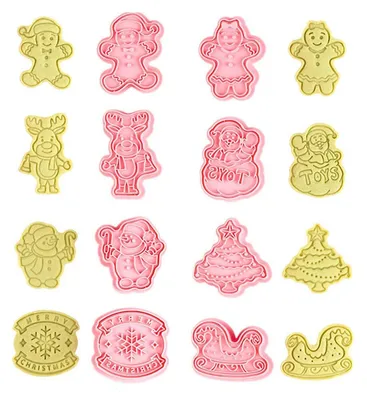 Image de Ensemble de 8 emporte-pièces de Noël, idéal pour réaliser des biscuits de fête pour enfants