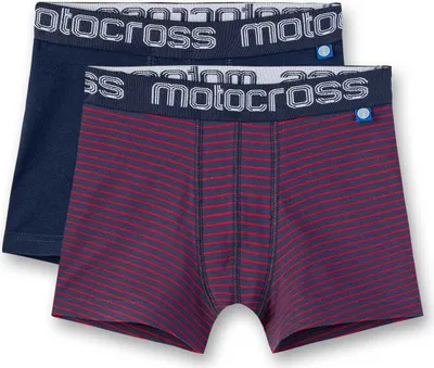 Produktbild von Sanetta Jungen Shorts - 2er Pack, Pants, Unterhose, rot/blau 104 (3 Jahre)