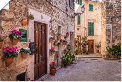 Produktbild von ARTland Poster Altstadtgasse in Valldemossa II Größe: 120x80 cm