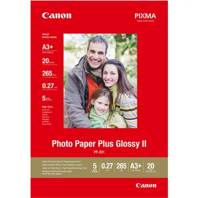 Produktbild von Canon PP-201 A 3+ 20 Blatt 265 g Photo Paper Plus Glossy II