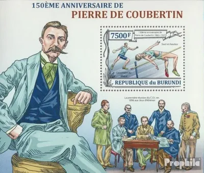 Produktbild von Briefmarken Burundi 2013 Mi Block 362 (kompl. Ausgabe) postfrisch Pierre de Coubertin