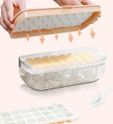 Produktbild von Silikon Eiswürfel Form, rosa, 48 Stück, wiederverwendbar