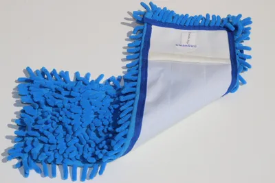 Produktbild von CleanSV Mikrofasermop Chenille Mop 40 cm, blau