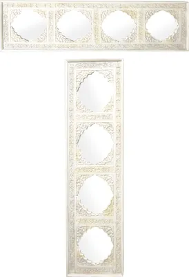 Zdjęcie produktu dla Orientalne lustro do przedpokoju Haliz White - 180cm -